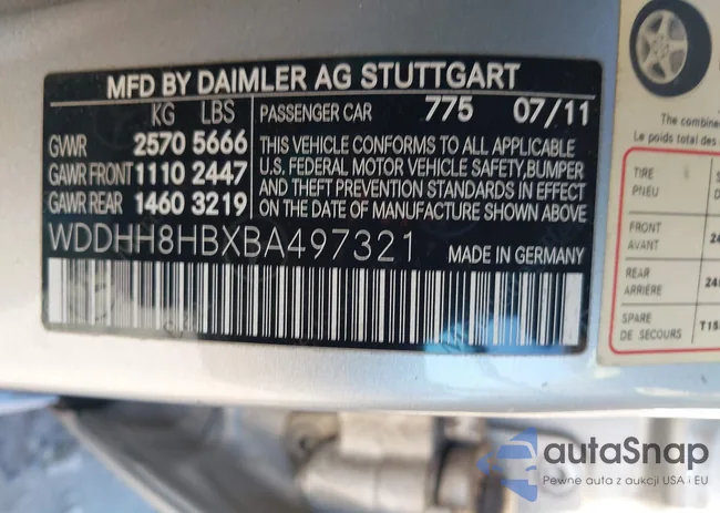 WDDHH8HBXBA497321: 43590666