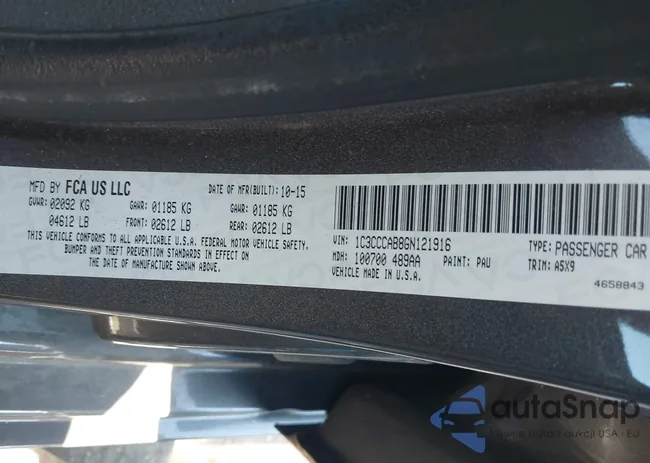 1C3CCCAB8GN121916: 43590668