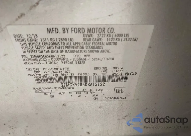 2FMGK5C85KBA13122: 43590884