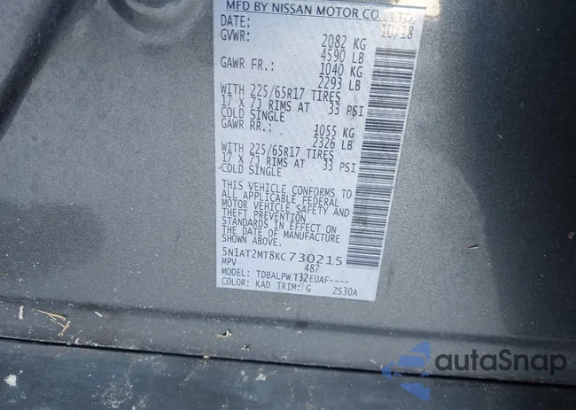 5N1AT2MT8KC730215: 43590035