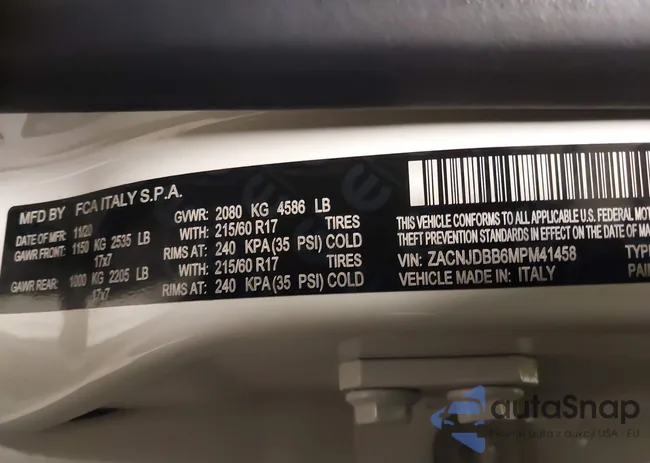 ZACNJDBB6MPM41458: 43590221