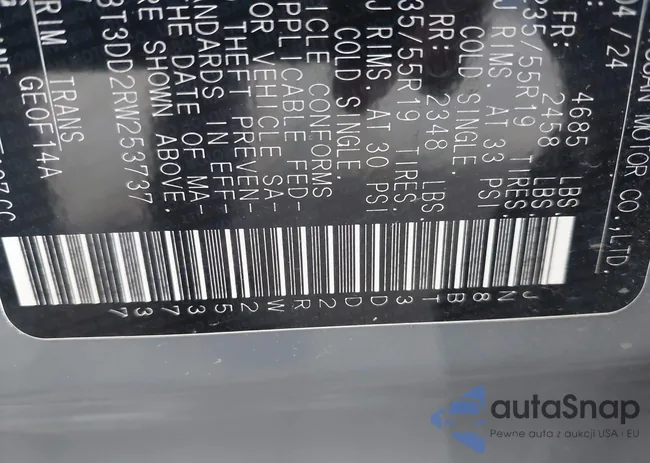 JN8BT3DD2RW253737: 43590281