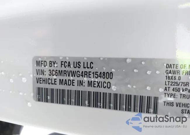 3C6MRVWG4RE154800: 43591401