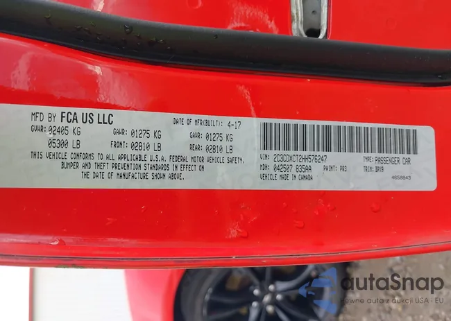 2C3CDXCT2HH576247: 43591423