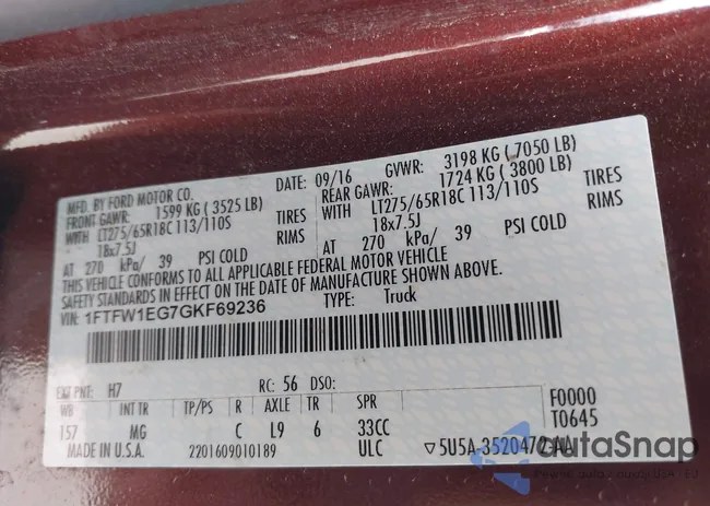 1FTFW1EG7GKF69236: 43591505