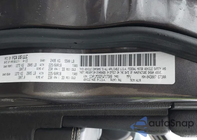 1C4PJMDS2FW717309: 43591545