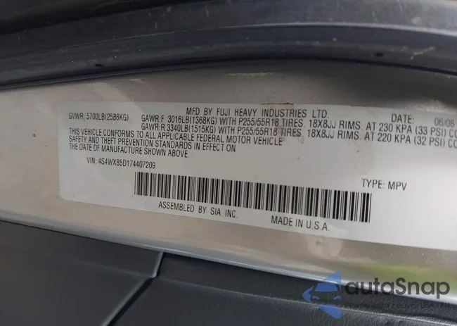 4S4WX85D174407209: 43591592