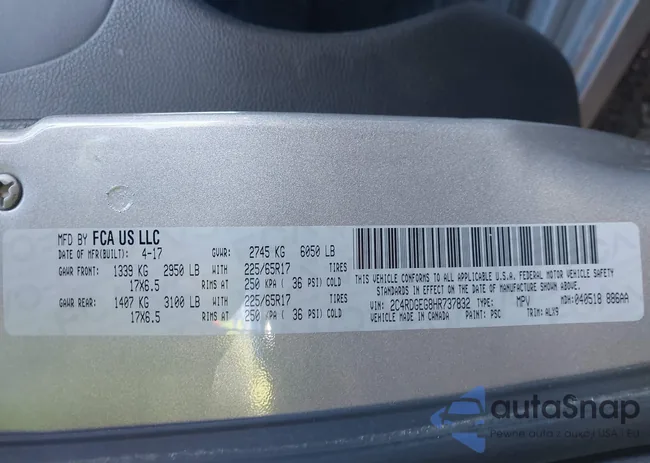 2C4RDGEG8HR737832: 43591676