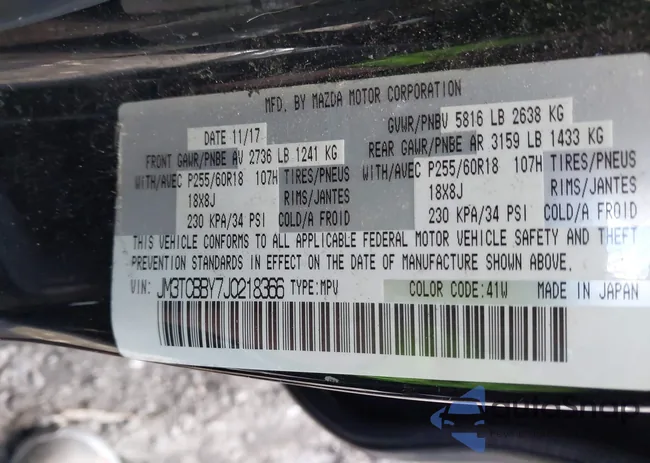 JM3TCBBY7J0218366: 43591692