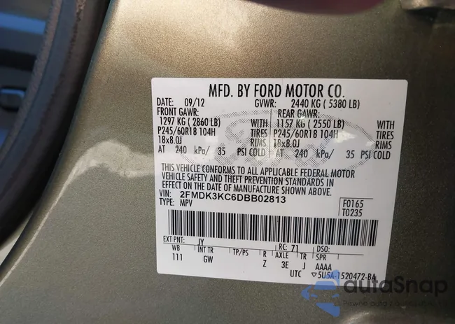 2FMDK3KC6DBB02813: 43591880