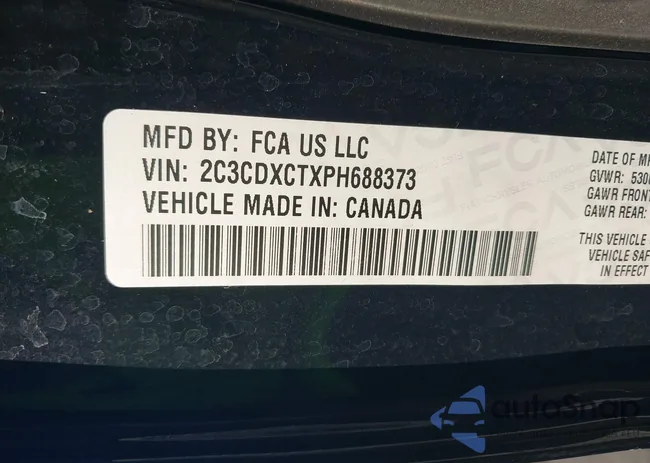 2C3CDXCTXPH688373: 43591899