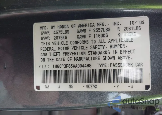 1HGCP3F85AA004498: 43591903