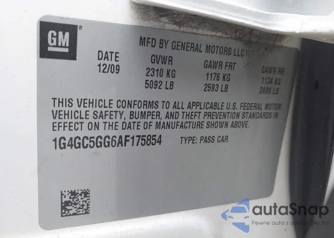 1G4GC5GG6AF175854: 43590957