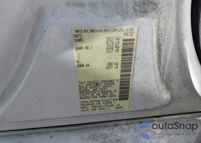 1N4AL3APXHN350734: 43591023