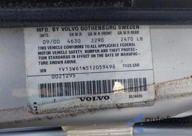 YV1SW61N512059498: 43591047