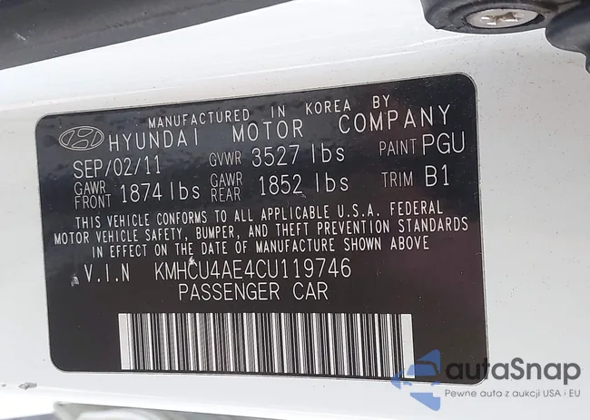 KMHCU4AE4CU119746: 43591073