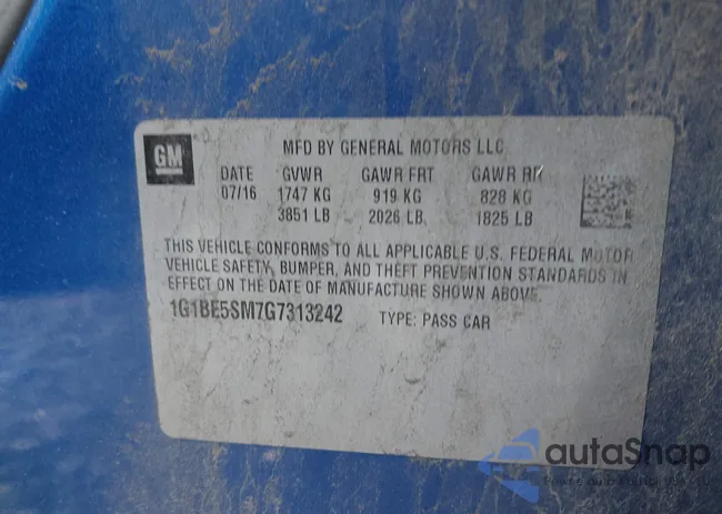 1G1BE5SM7G7313242: 43591101