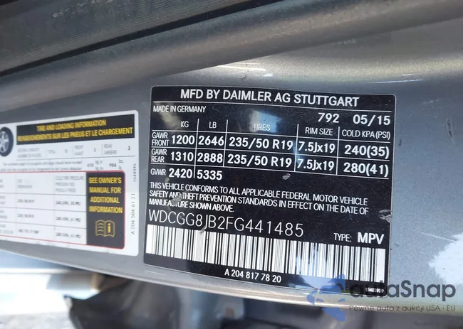 WDCGG8JB2FG441485: 43591122