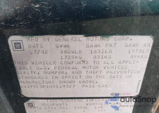 1G1YY23P1N5119727: 43591300