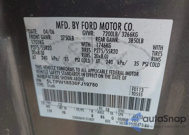 5LTPW18536FJ19750: 43592385