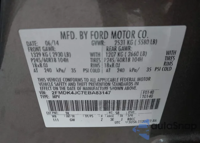 2FMDK4JC7EBA83147: 43592628