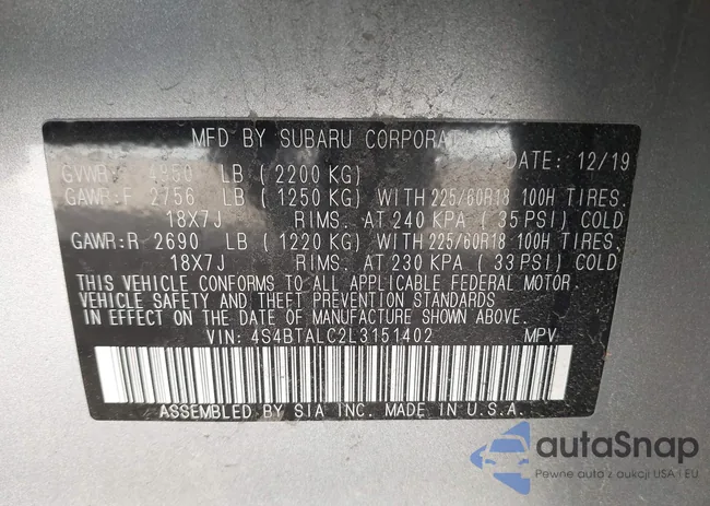 4S4BTALC2L3151402: 43592648