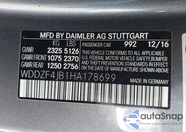 WDDZF4JB1HA178699: 43592737