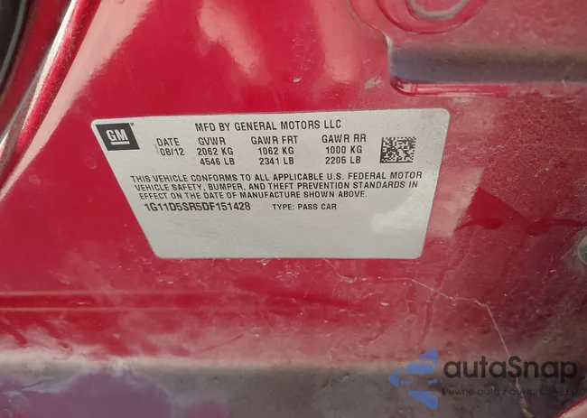 1G11D5SR5DF151428: 43592831