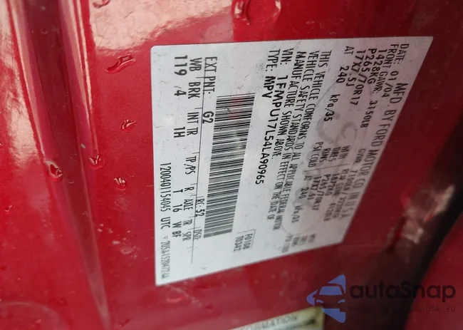 1FMPU17L54LA90965: 43591925