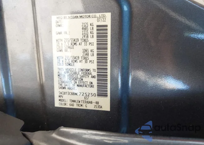 5N1BT3CB8NC725250: 43592025