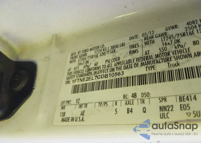 1FTNE2EL7CDB10563: 43592092