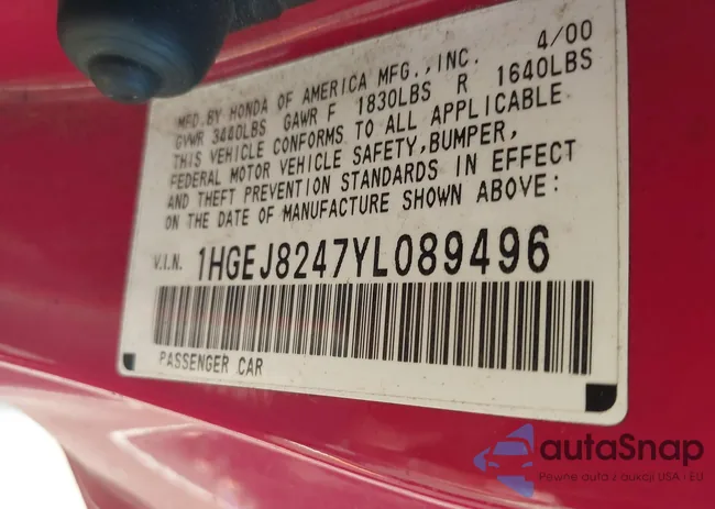 1HGEJ8247YL089496: 43592114