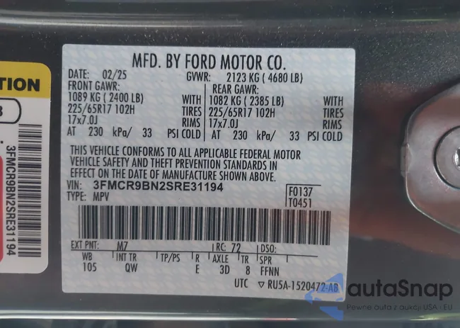 3FMCR9BN2SRE31194: 43592132