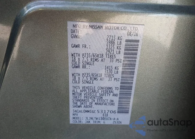 5N1AL0MM1GC531706: 43592239