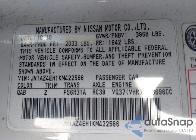 JN1AZ4EH1KM422566: 43593313