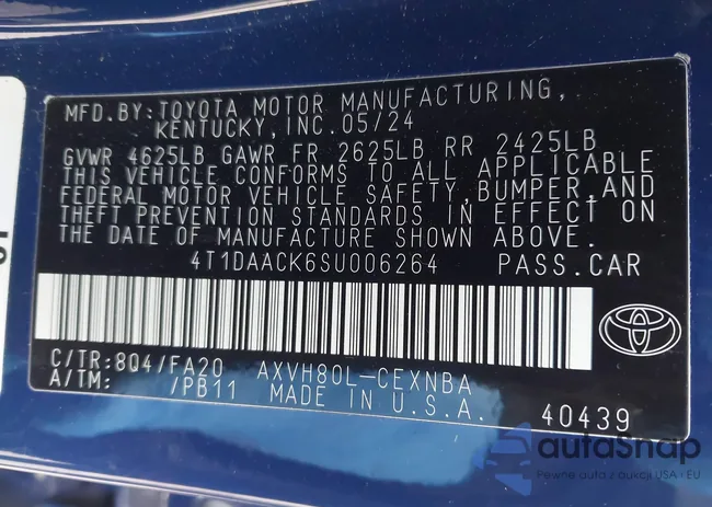 4T1DAACK6SU006264: 43593448