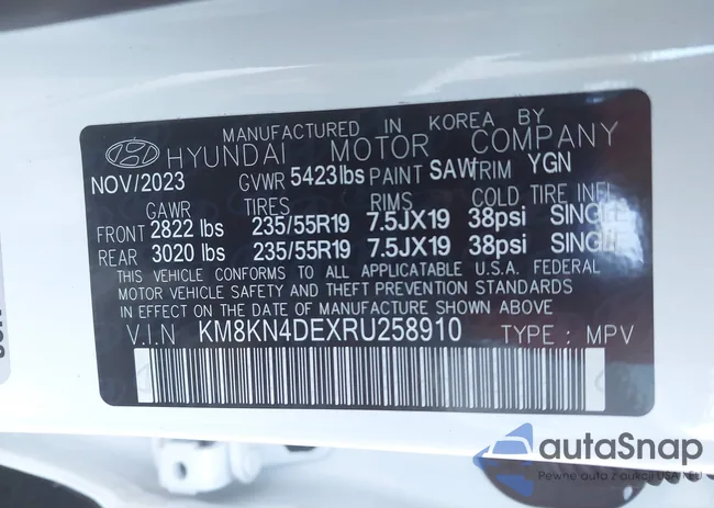 KM8KN4DEXRU258910: 43593592