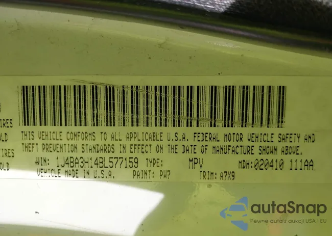 1J4BA3H14BL577159: 43593782