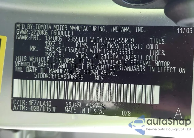 5TDDK3EH6AS006539: 43593807