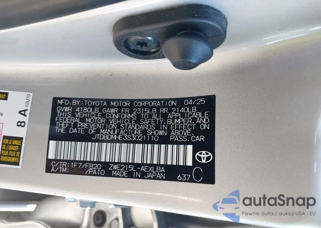 JTDBDMHE3S3021110: 43593877