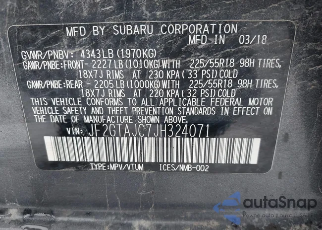 JF2GTAJC7JH324071: 43593195