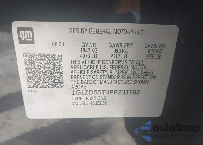 1G1ZD5ST4PF233783: 43593239