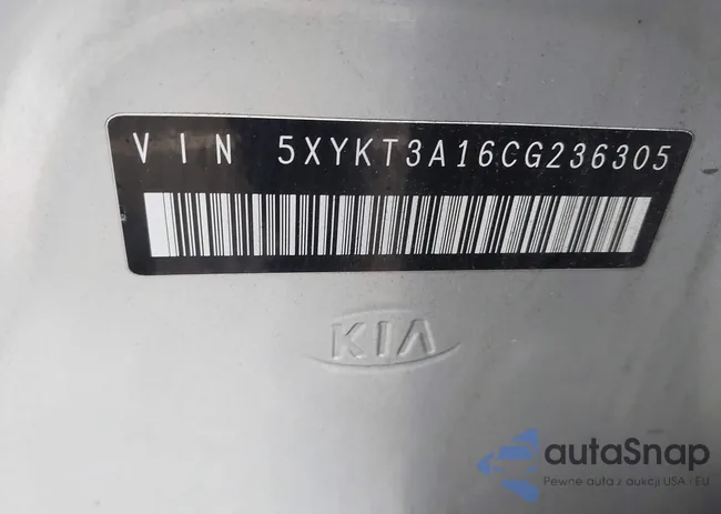 5XYKT3A16CG236305: 43594341