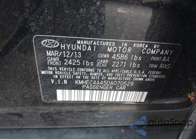 KMHEC4A45DA070529: 43594551