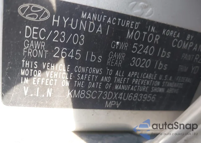 KM8SC73DX4U683956: 43594557