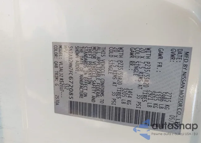 5N1AR2MN7FC672085: 43594720