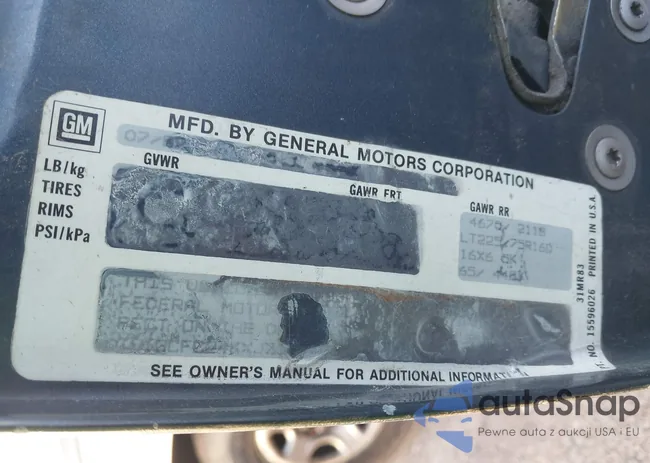 1GCFC24KXJZ127408: 43594740