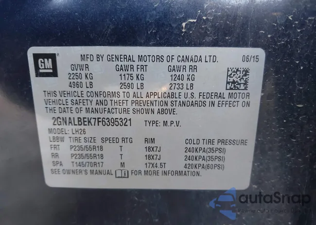 2GNALBEK7F6395321: 43594871