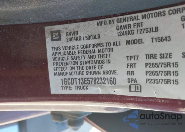 1GCDT13E578232160: 43594070