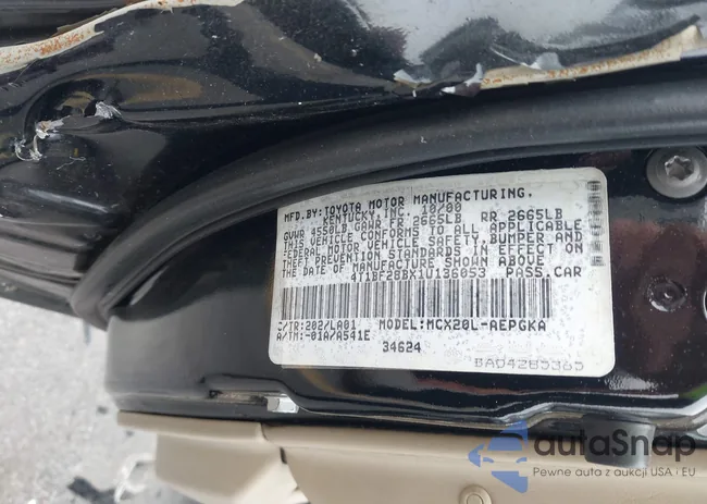 4T1BF28BX1U136053: 43594145